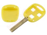 Producto Genérico - Carcasa amarilla para llave con telemando de 3 botones Toyota, Lexus